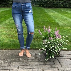 Express cropped legging mid rise jeans